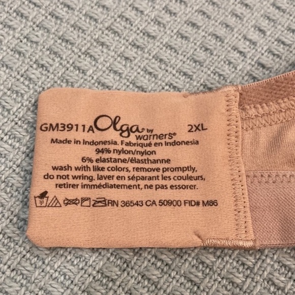 Warner’s Olga Easy Does It Nude Bra XXL/2XL Like New - Picture 5 of 5